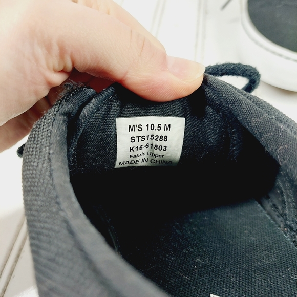 Sperry Top Sider Black Canvas Lace Up Sneakers K777 - Picture 8 of 9